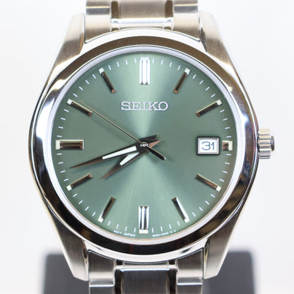 Seiko herenhorloge SUR527P1 quartz date green dial
