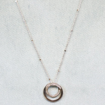 Naiomy Moments zilveren Halsketting met Cirkelvormige hanger B1H02