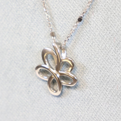 Naiomy Moments zilveren Halsketting met Bloem hanger B5D02