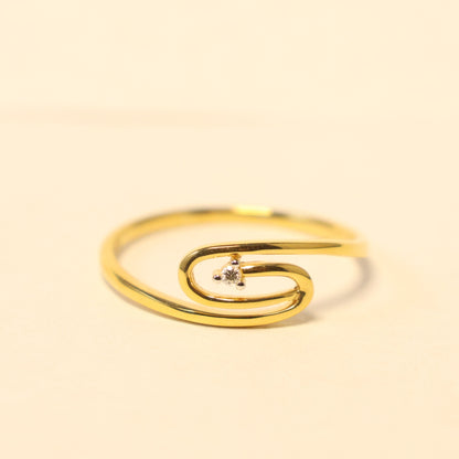 Geel gouden ring met briljant 067915/A