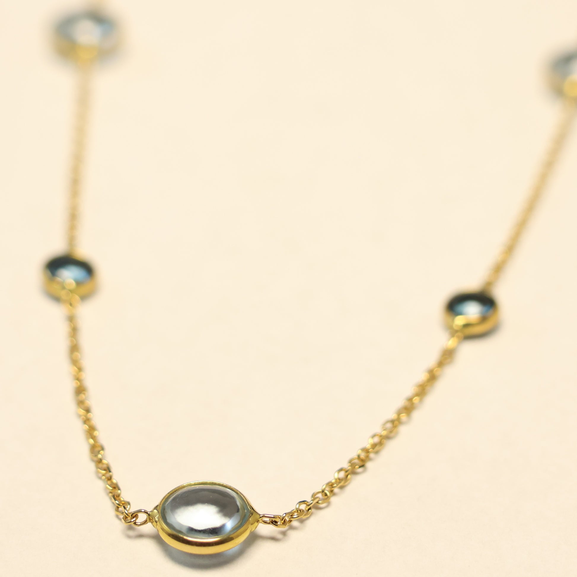 18kt geel gouden ketting met topaas 065325T1

