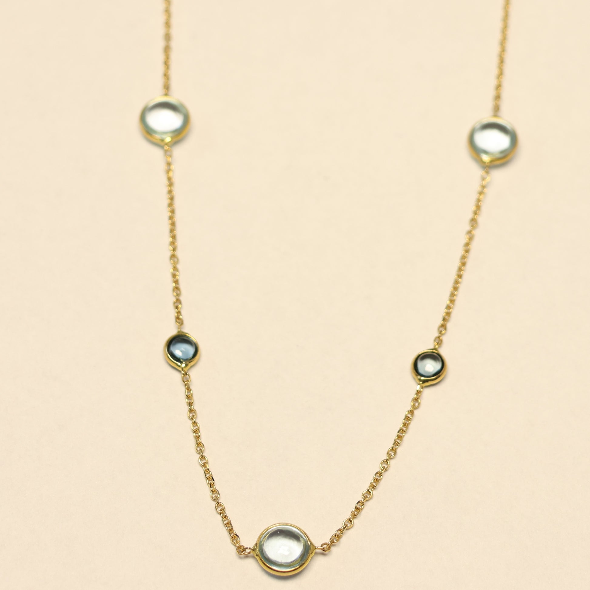 18kt geel gouden ketting met topaas 065325T1
