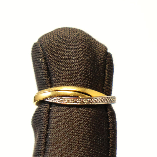 18KT geel gouden ring met briljant 058892A