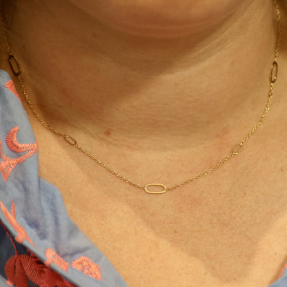 Ketting met motief geel goud 068057/45