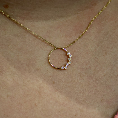 geel gouden Ketting met tussenstuk 065086/A