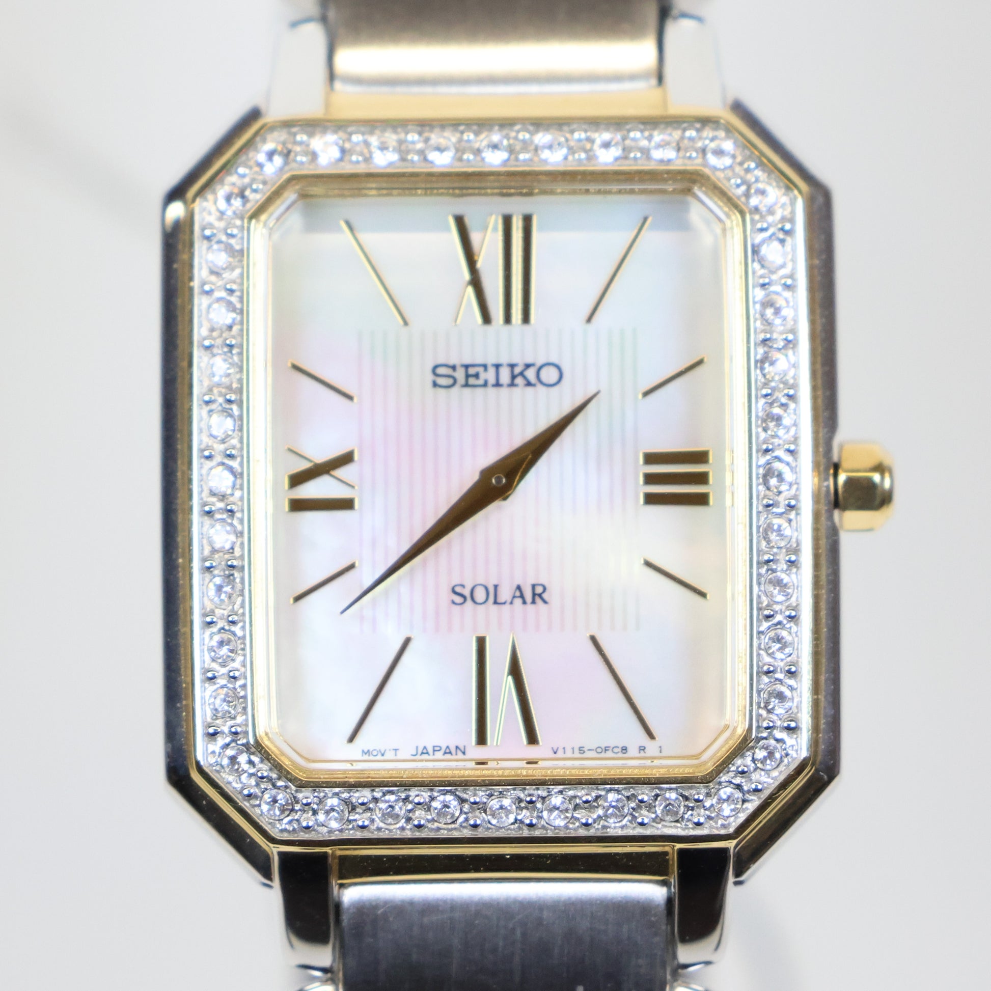 Seiko horloge dames SUP428P1 quartz square swarovski