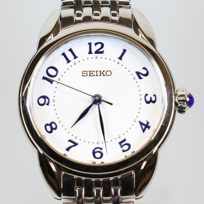 Seiko horloge dames SUR561P1 quartz white dial Arabische cijfers