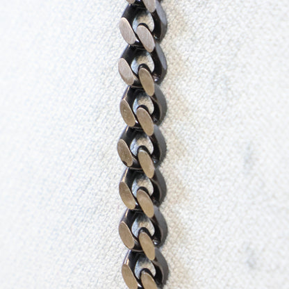 Grijze Stalen ketting heren met 6mm matte schakels 808375