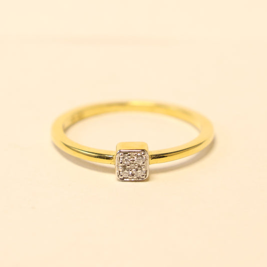 18KT geel gouden ring met briljant 062273A