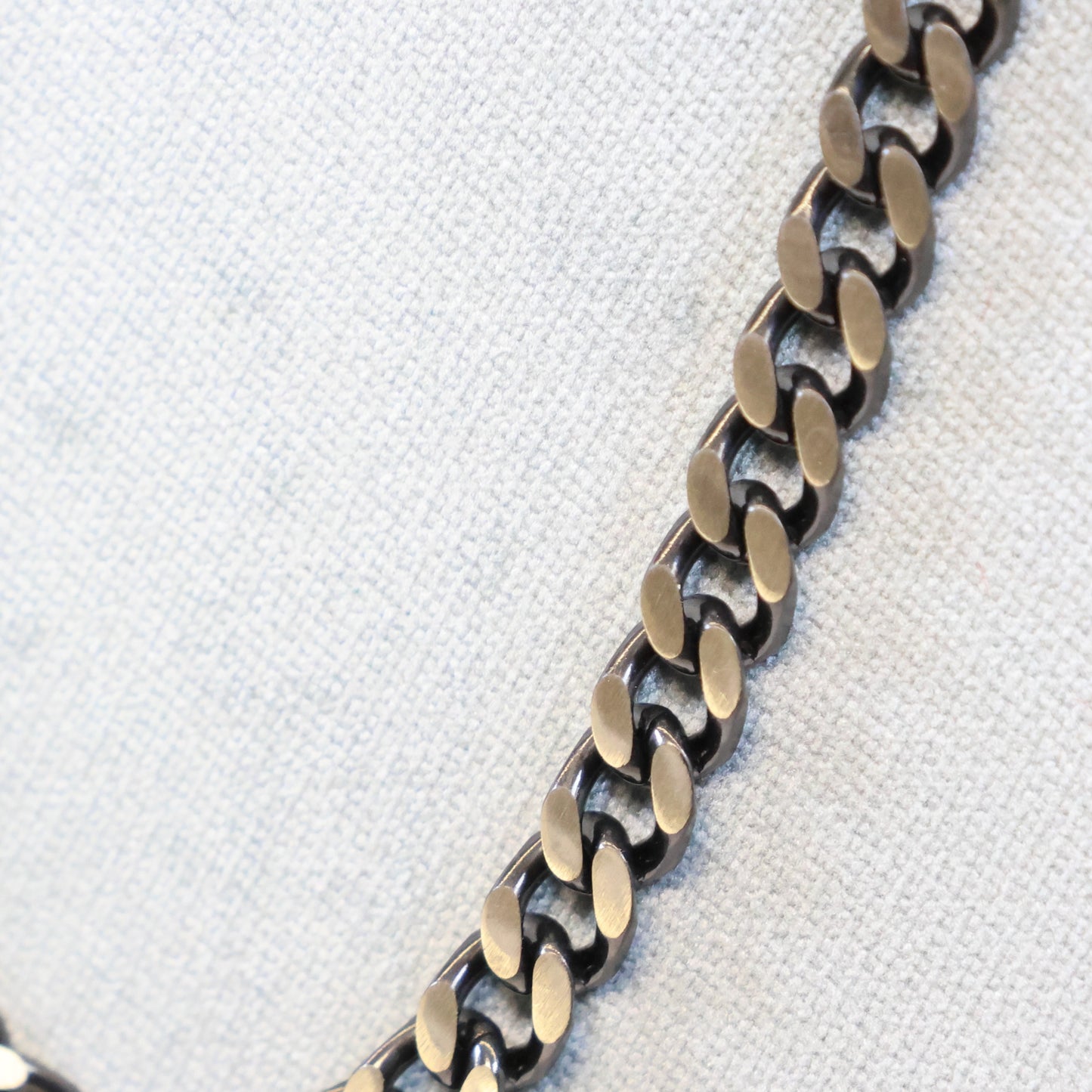 Grijze Stalen ketting heren met 6mm matte schakels 808375