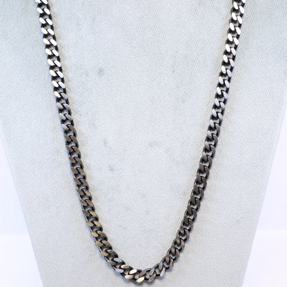 Grijze Stalen ketting heren met 6mm matte schakels 808375