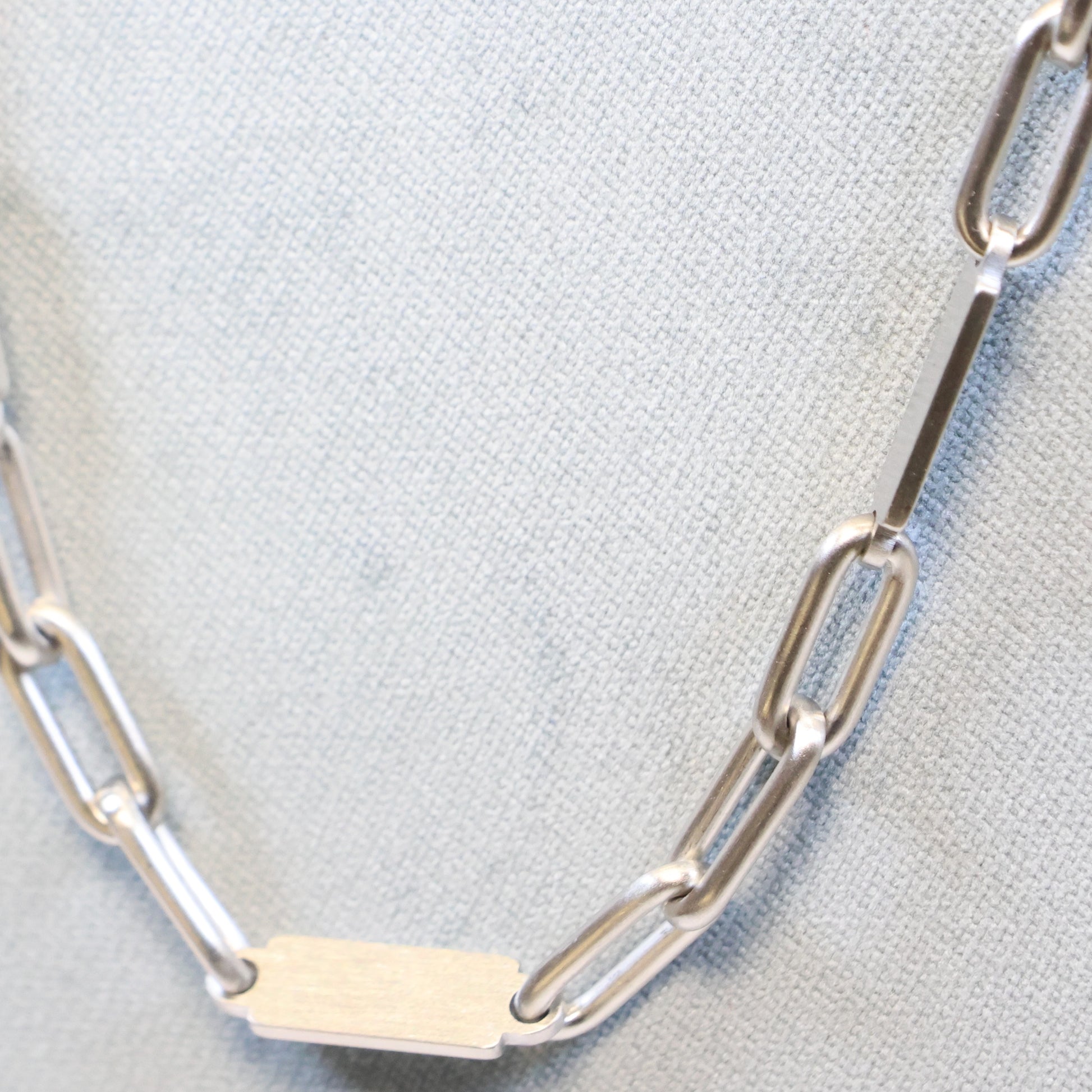 Stalen ketting heren met 5mm matte schakels 857167