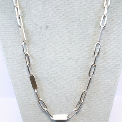 Stalen ketting heren met 5mm matte schakels 857167