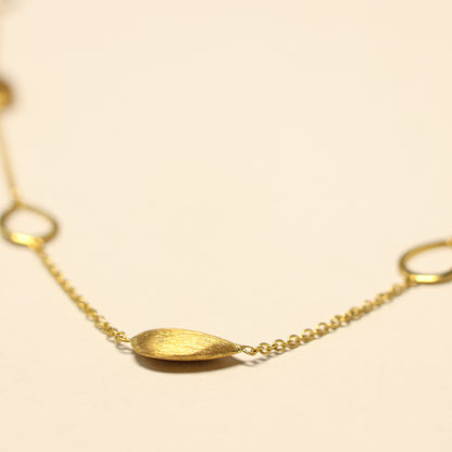 18kt geel gouden Ketting met motief 059595/45
