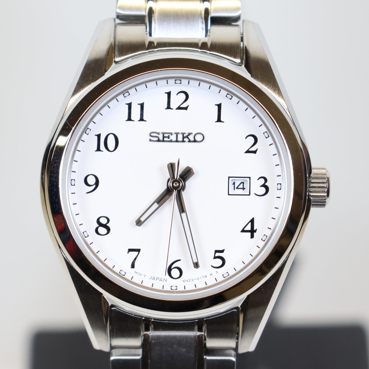 Seiko horloge dames SUR465P1 quartz white dial Arabische cijfers
