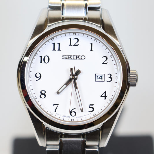 Seiko horloge dames SUR465P1 quartz white dial Arabische cijfers