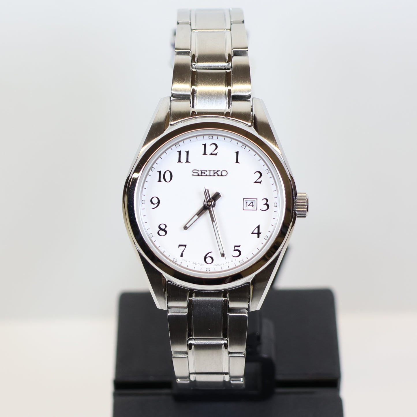 Seiko horloge dames SUR465P1 quartz white dial Arabische cijfers