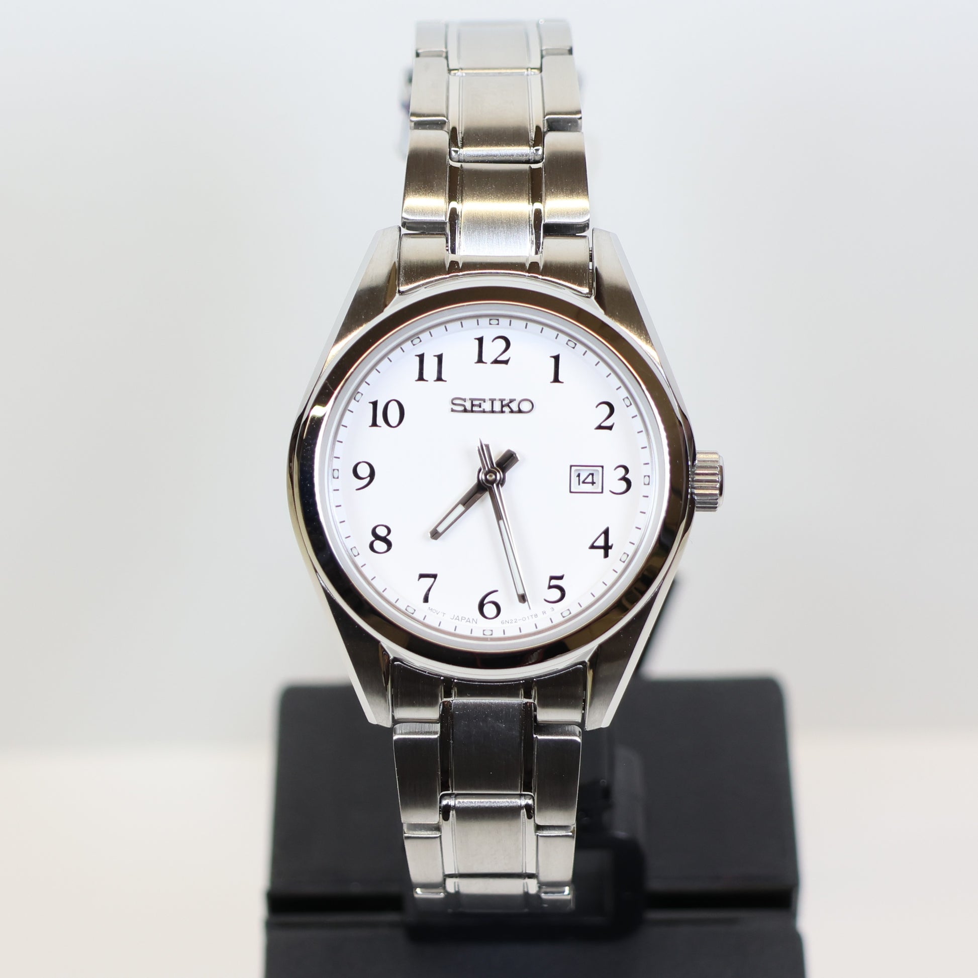 Seiko horloge dames SUR465P1 quartz white dial Arabische cijfers