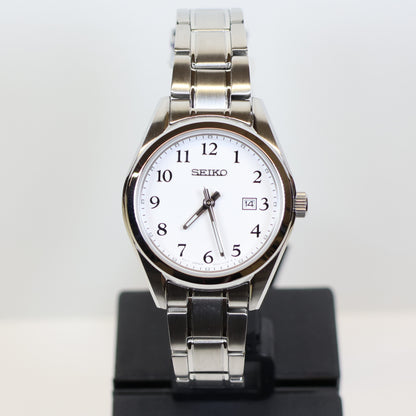Seiko horloge dames SUR465P1 quartz white dial Arabische cijfers