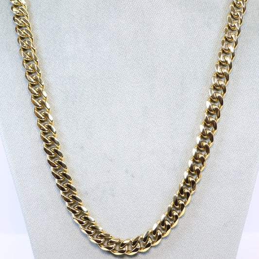 Gouden Stalen ketting heren met 8mm schakels 255576