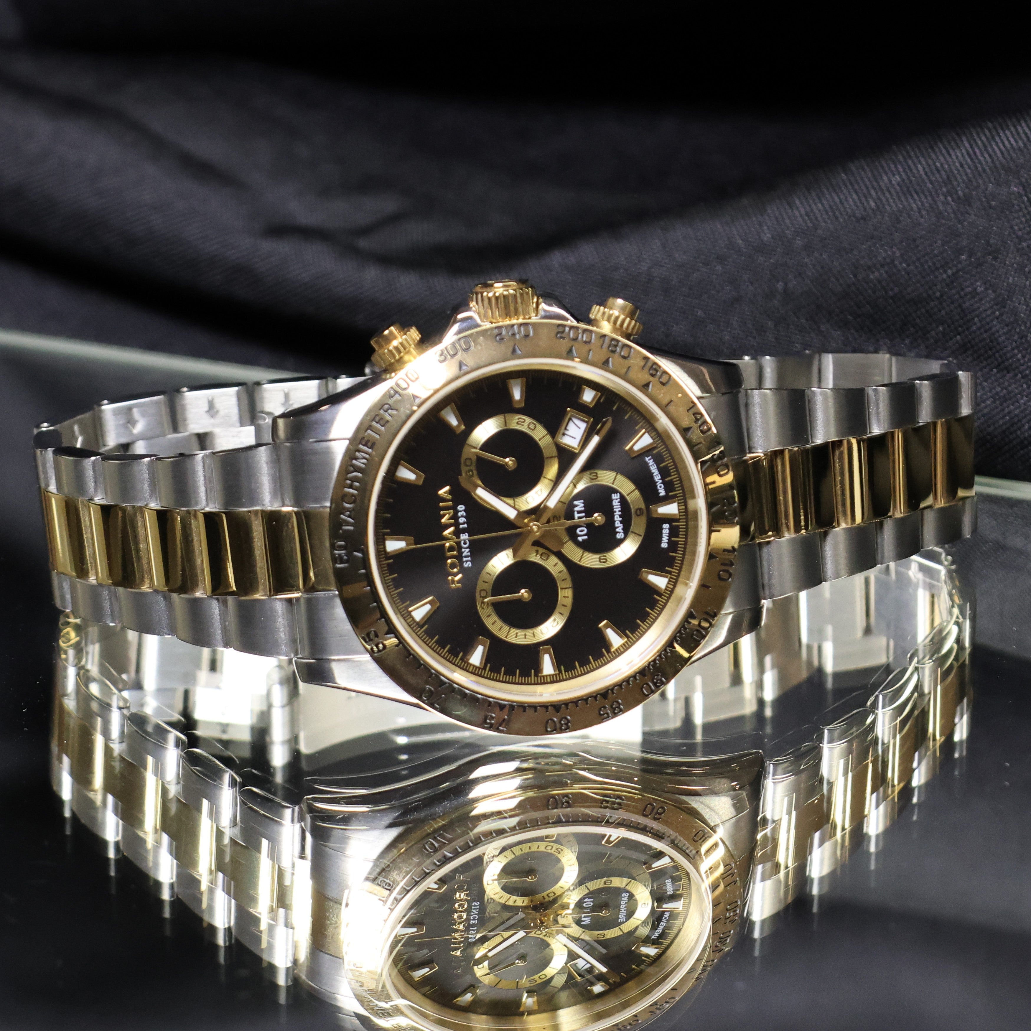 Rodania watch men Davos R21007 bicolor chrono – Juwelier Van de