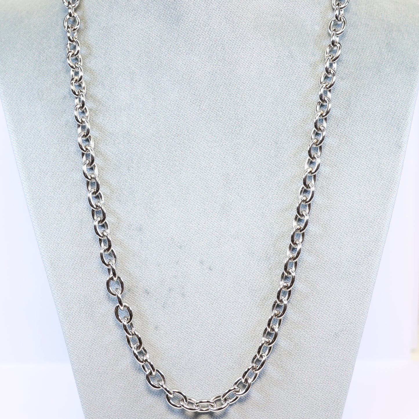 Stalen ketting heren met 5mm schakels 244628