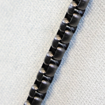 Zwarte Stalen ketting heren met 5mm matte schakels 763606