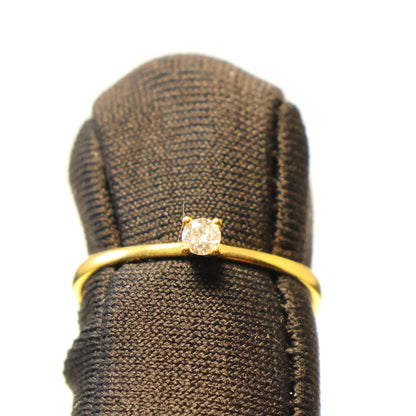 18KT geel gouden ring met briljant 91KX30A