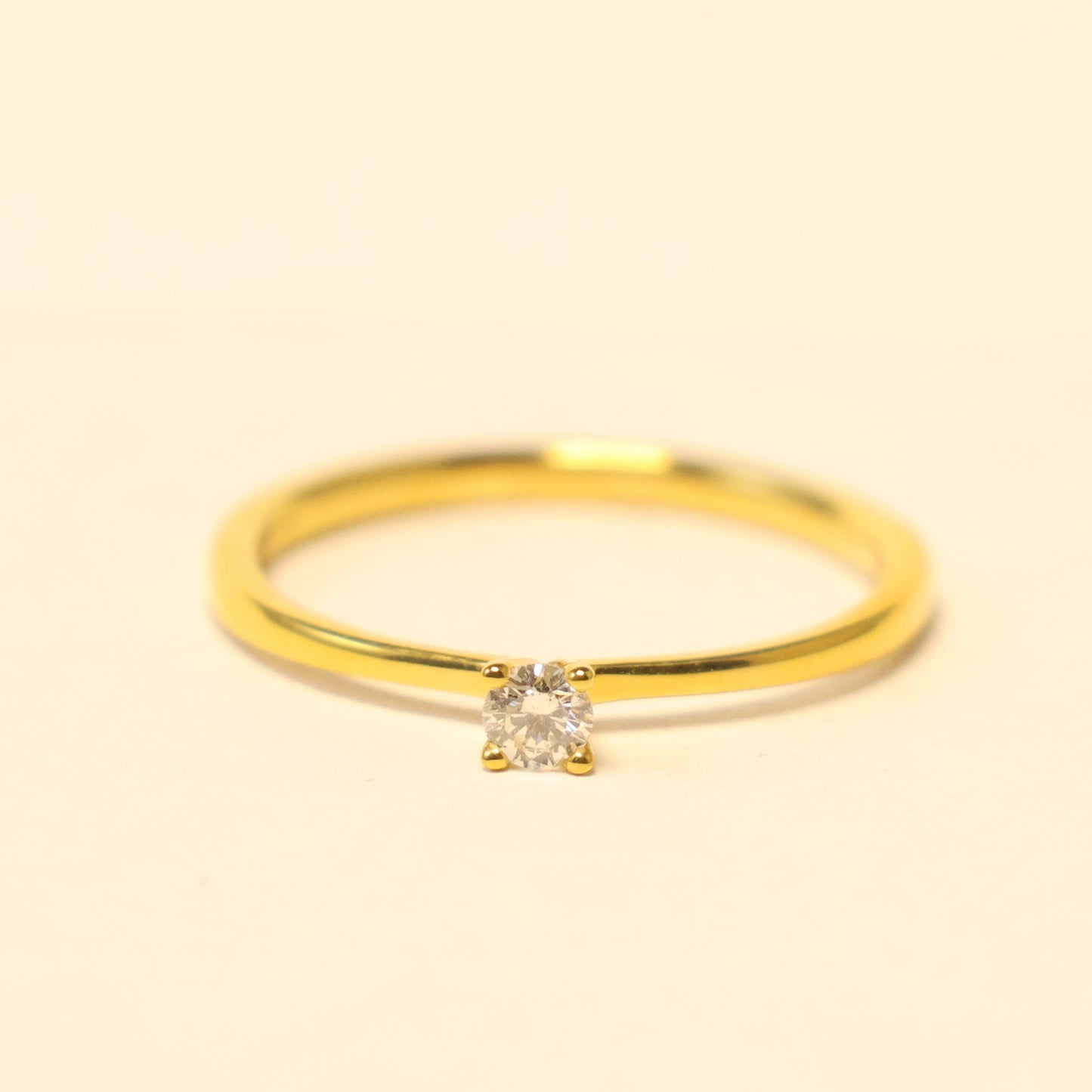 18KT geel gouden ring met briljant 91KX30A