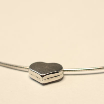 Wit gouden ketting met hartje hanger 260449
