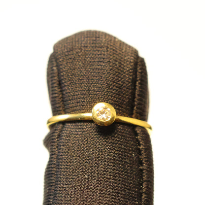 18KT geel gouden ring met briljant 91CN26A