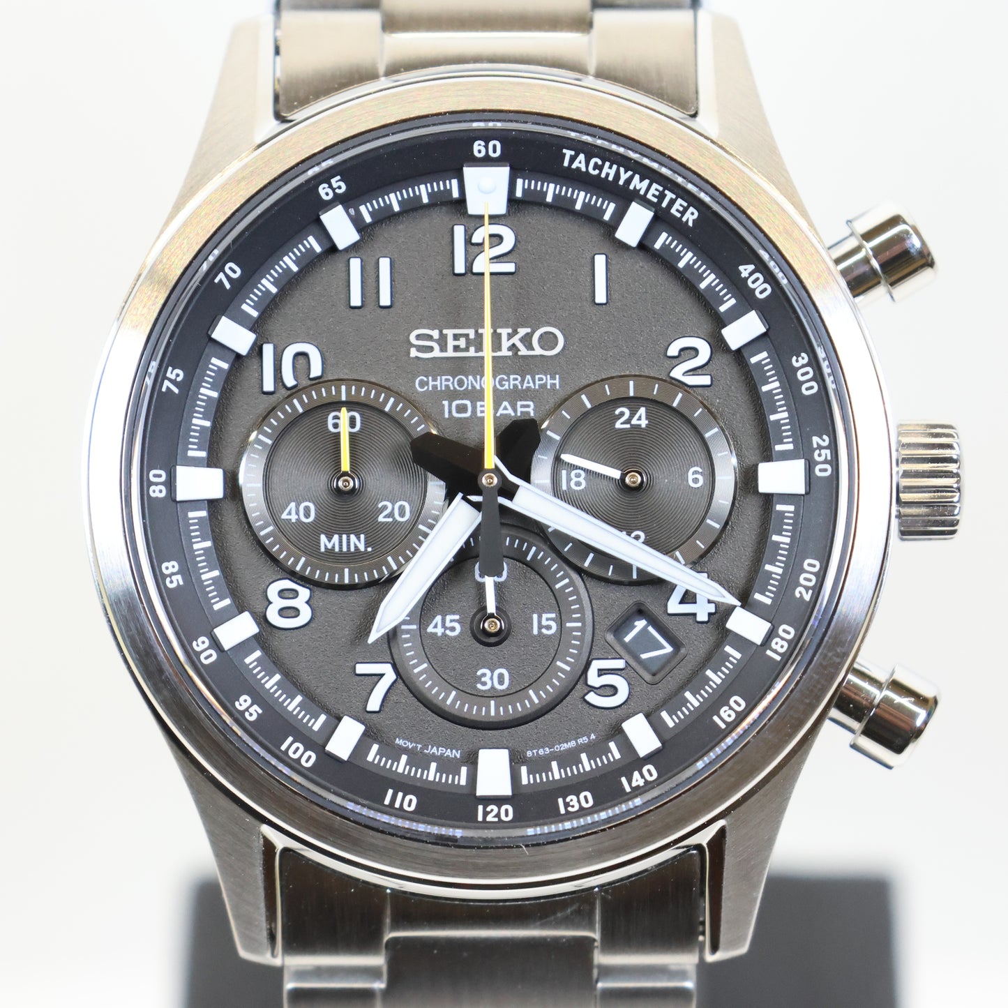 Seiko herenhorloge SSB447P1 quartz chrono black dial