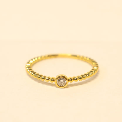 18KT geel gouden ring met briljant 91NI27A
