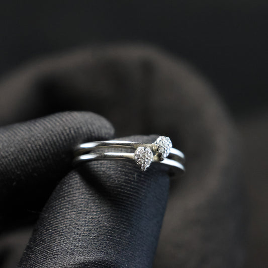 Outlet Zilveren ring B8A01 maat: 60