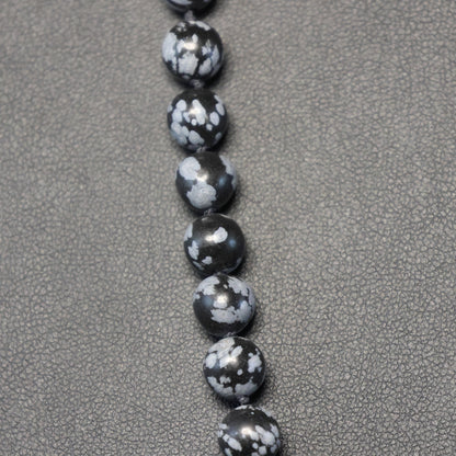 Obsidiaan Halssnoer met zilveren slot 00134493  