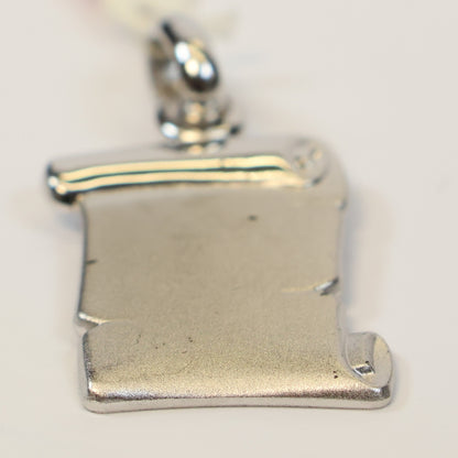 Zilveren hanger perkamentplaat 837221
