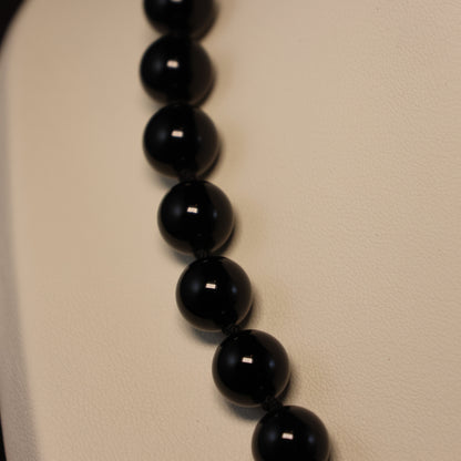 Collier pierre semi-précieuse avec onyx 00235201 avec fermoir en argent 