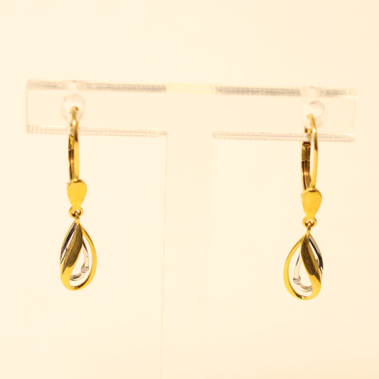 18KT gouden hangoorbellen 056887A