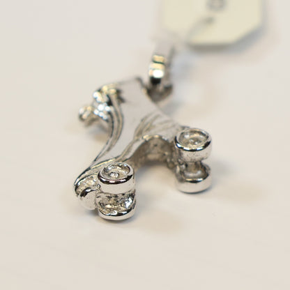 Zilveren rollerschaats hangertje