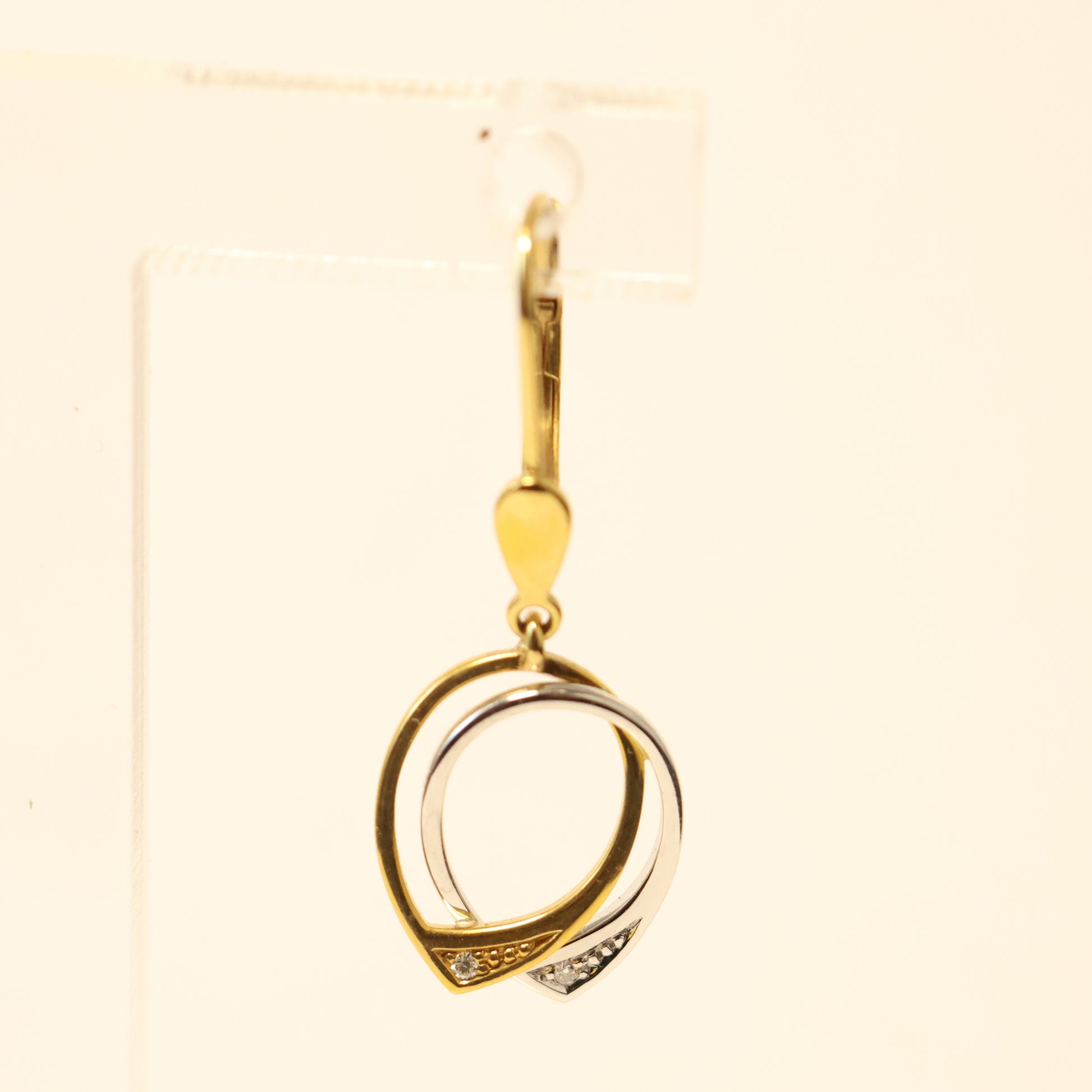 18KT gouden hangoorbellen 058765A