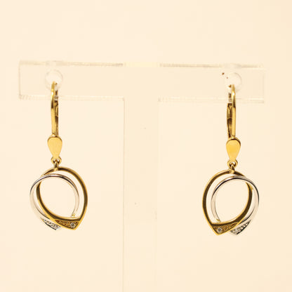 18KT gouden hangoorbellen 058765A