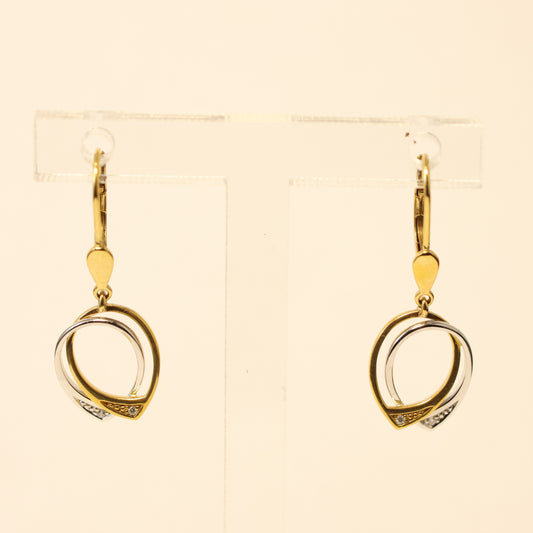 18KT gouden hangoorbellen 058765A