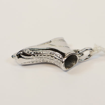 Zilveren kunstschaats hangertje