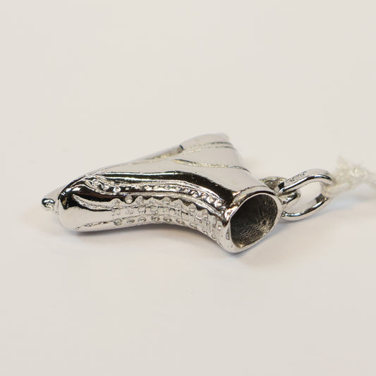 Zilveren kunstschaats hangertje