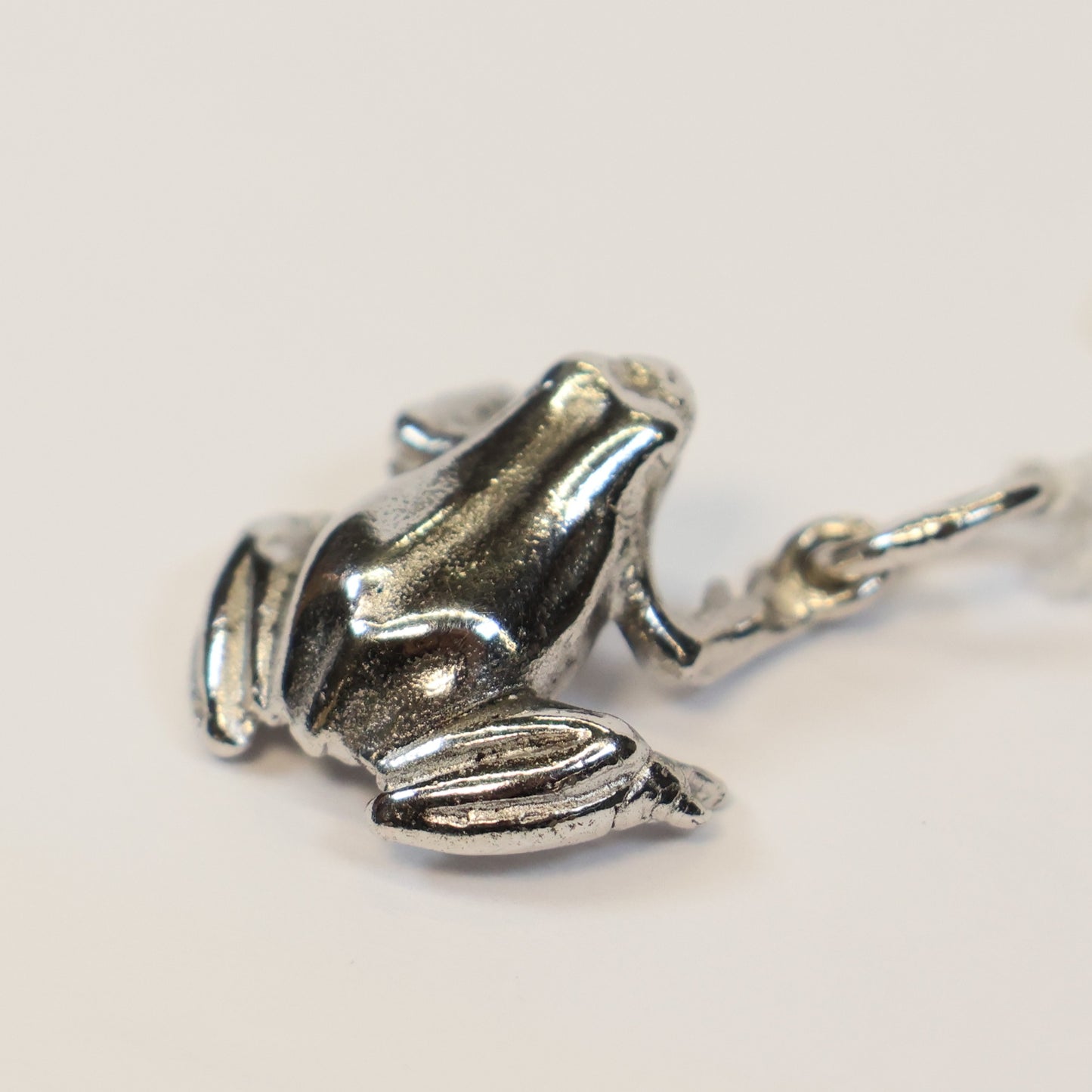 Zilveren kikker hangertje