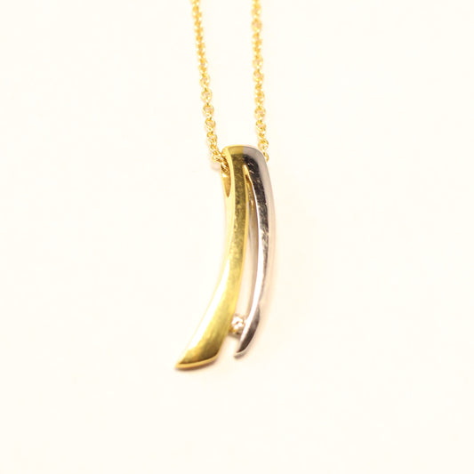 Hanger wit en geel goud met briljant 37410A