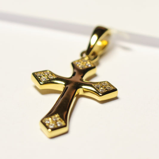 My imenso ODM 18 karaat vergulde zilveren kruis 70325111