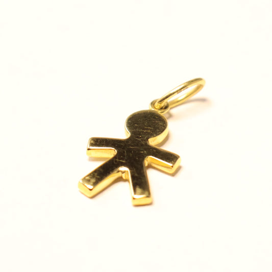 18Karaat geel gouden hanger mannelijk poppetje 053401