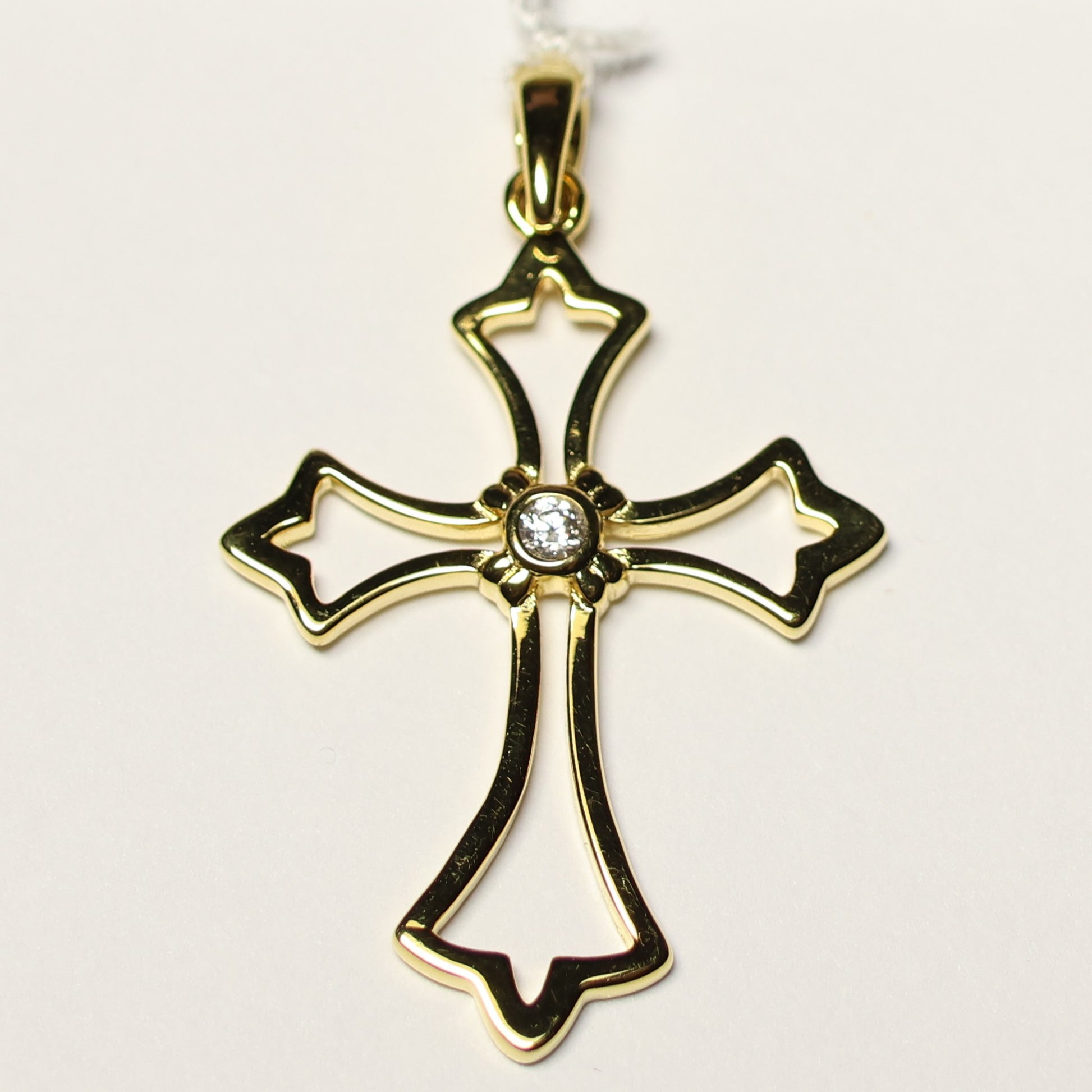 My imenso ODM 18 karaat vergulde zilveren christelijk kruis 28mm 70321111