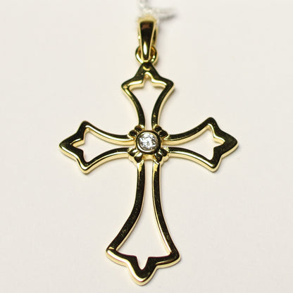 My imenso ODM 18 karaat vergulde zilveren christelijk kruis 28mm 70321111